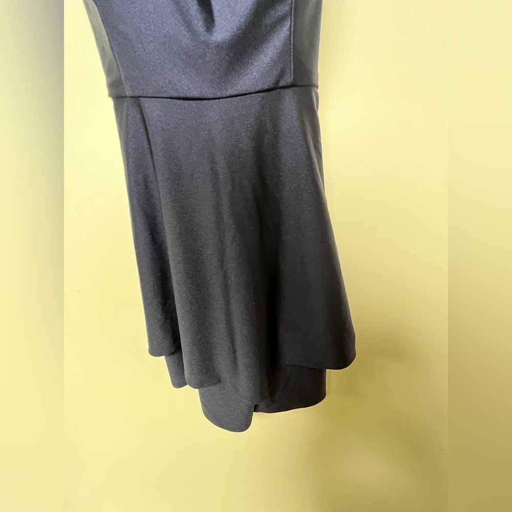 JUMP APPAREL BY WENDYE CHAITIN V NECK SKATER SKIRT STYLE DRESS SIZE 11-12. NAVY - Picture 7 of 13